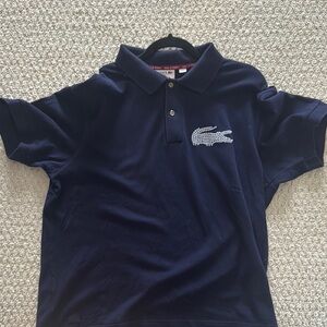 Lacoste Blue Polo Shirt Iconic Crocodile Logo